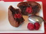 Muffins au chocolat et son coeur framboise