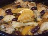 Tajine de poulet aux citrons confits et olives