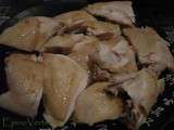 Poulet bouilli au gingembre (“white cut chicken”, Chine)