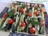 Bâtonnets courgettes en salade