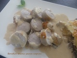 Boudin blanc sauce cognac