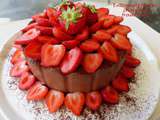 Entremets fraise-chocolat-framboise