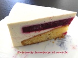 Entremets framboise et vanille