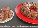 Gâteau alsacien aux myrtilles (Gesundheitskuchen)
