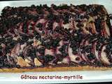 Gâteau nectarine-myrtille