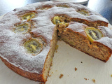 Gâteau yaourt kiwi et amandes