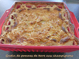 Gratin de pommes de terre aux champignons