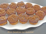 Mini brookies au chocolat