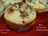 Mini brownies-cheesecakes
