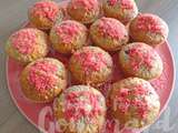 Muffins roses framboises et chocolat blanc