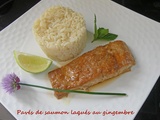 Pavés de saumon laqués au gingembre – Recette autour d’un ingrédient # 74