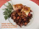 Salade TIÈDE de lentilles Vertes du Puy et son duo de poissons