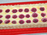 Tarte cheesecake framboises