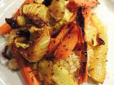 Fenouils et carottes rôtis au sirop d'érable et au carvi