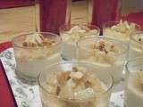 Panna cotta à la vanille, poires à la fève tonka: un dessert pour Noël