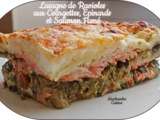 Lasagne de Ravioles de Romans, Courgettes, Epinards et Saumon Fumé