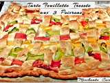 Tarte Feuilletée Tressée aux 3 Poivrons - Crostata di peperoni intrecciata