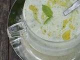 Soupe glacée de concombre à la menthe
