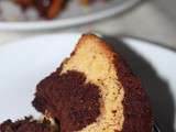 Bundt cake marbré chocolat orange