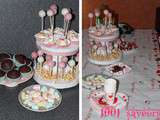 Cakes-pops, Fairy Cakes et choco/guimauves pour un goûter de filles