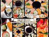 Sushis party et salade de crudités japonaise