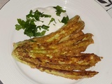 Courgettes en éventail