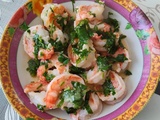Crevettes à la gremolata au citron