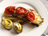 Mille-feuilles aubergines courgettes