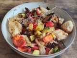 Poêlée de légumes et poulet mariné à l’Air Fryer
