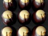 Chocolats fins : gelée abricot et ganache au rhum