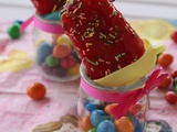 Batonnets de glace au coulis de fraises