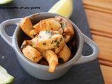 Lamelles d'encornets à la coriandre et citron