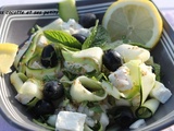 Salade de courgettes à la féta et à la menthe