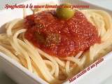 Spaghettis à la sauce tomate et poivrons