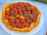 Tarte tatin aux tomates cerises et herbes de Provence