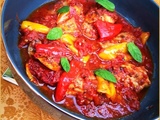 Poulet poivrons/tomates