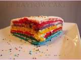 Raybow cake ,le GÂTEAU arc en ciel avec PÂTE a sucre (Gâteau d’anniversaire avec plusieurs couleurs ) et garnit de ganache chocolat