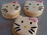 Macarons Hello Kitty (1er essai)