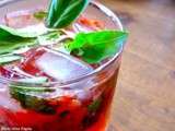 Gin, fraise et basilic
