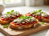 Tartines tomates champignons [prête en 15 min]