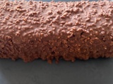 Cake chocolat insert caramel, glaçage rocher