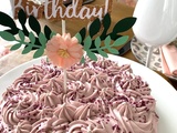 Gâteau anniversaire a la violette