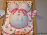 Gâteau Baby Shower Girl en pâte à sucre