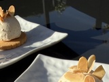 Minis entremets vanille & praliné