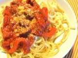 Spaghetti sauce poivron chorizo