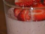 Crème mousseuse aux fraises
