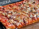 Pizza Jambon Chorizo Champignons Oignons rouges et Comté