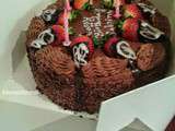 Chocolate-Strawberry Cake - Happy Birthday Sabrina