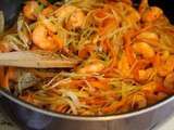 Poêlée asiatique crevettes & légumes