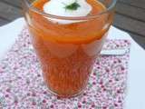 Soupe froide de carottes au thym